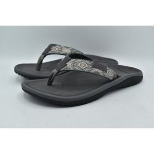 Pendleton Mens Size 9 Gray Blue Southwestern Flip Flop Sandals Thongs Shoes